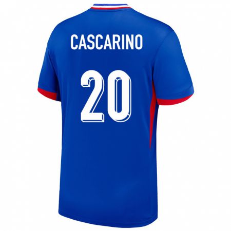 Kandiny Ženy Francúzsko Delphine Cascarino #20 Modrá Dresy Hazai Csapatmez 24-26 Triĭká