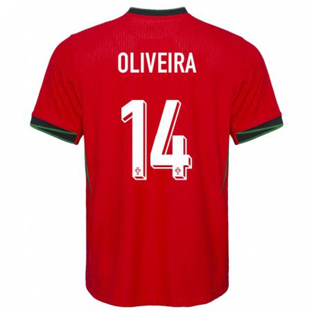 Kandiny Ženy Portugalsko Hugo Oliveira #14 Červená Dresy Hazai Csapatmez 24-26 Triĭká