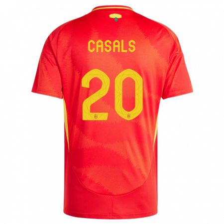 Kandiny Ženy Španielsko Joel Casals #20 Červená Dresy Hazai Csapatmez 24-26 Triĭká