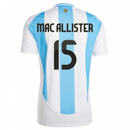 Kandiny Ženy Argentína Alexis Mac Allister #15 Biela Modrá Dresy Hazai Csapatmez 24-26 Triĭká