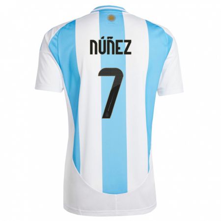 Kandiny Ženy Argentína Romina Nunez #7 Biela Modrá Dresy Hazai Csapatmez 24-26 Triĭká