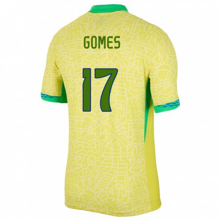 Kandiny Ženy Brazília William Gomes #17 Žltá Dresy Hazai Csapatmez 24-26 Triĭká