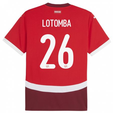 Kandiny Ženy Švajčiarsko Jordan Lotomba #26 Červená Dresy Hazai Csapatmez 24-26 Triĭká