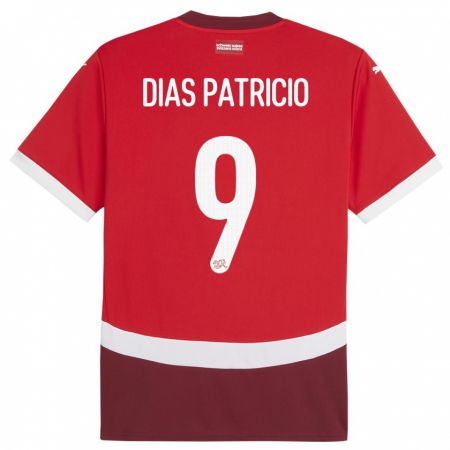 Kandiny Ženy Švajčiarsko Alexandre Dias Patricio #9 Červená Dresy Hazai Csapatmez 24-26 Triĭká