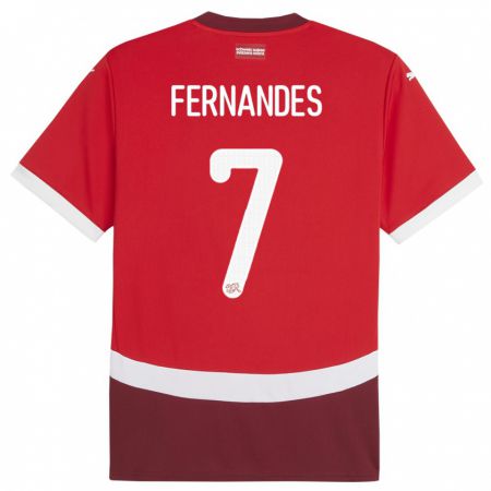 Kandiny Ženy Švajčiarsko Ruben Fernandes #7 Červená Dresy Hazai Csapatmez 24-26 Triĭká
