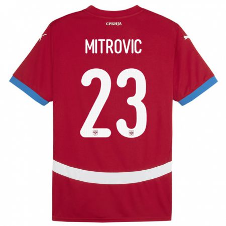 Kandiny Ženy Srbsko Vuk Mitrovic #23 Červená Dresy Hazai Csapatmez 24-26 Triĭká