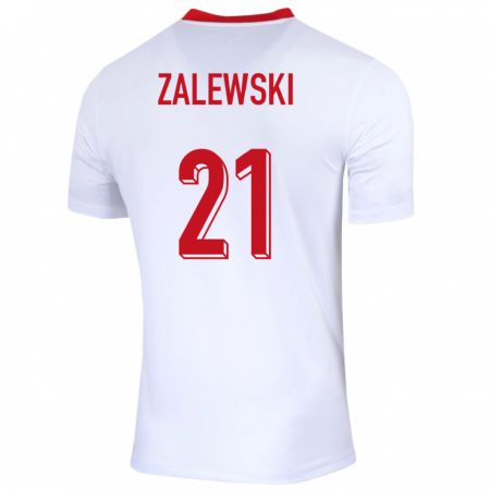 Kandiny Ženy Poľsko Nicola Zalewski #21 Biely Dresy Hazai Csapatmez 24-26 Triĭká