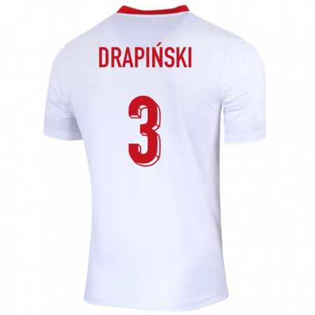 Kandiny Ženy Poľsko Igor Drapinski #3 Biely Dresy Hazai Csapatmez 24-26 Triĭká