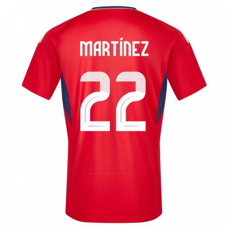 Kandiny Ženy Kostarika Carlos Martinez #22 Červená Dresy Hazai Csapatmez 24-26 Triĭká