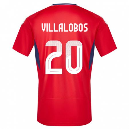 Kandiny Ženy Kostarika Fabiola Villalobos #20 Červená Dresy Hazai Csapatmez 24-26 Triĭká