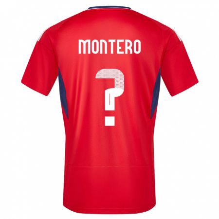 Kandiny Ženy Kostarika Claudio Montero #0 Červená Dresy Hazai Csapatmez 24-26 Triĭká