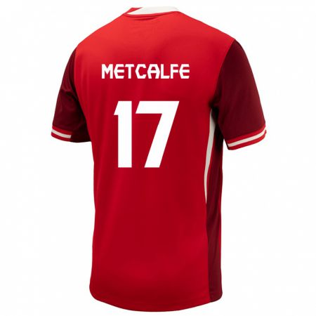 Kandiny Ženy Kanada Patrick Metcalfe #17 Červená Dresy Hazai Csapatmez 24-26 Triĭká