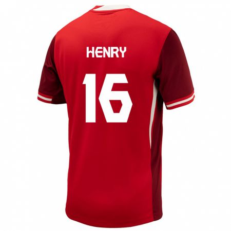 Kandiny Ženy Kanada Maël Henry #16 Červená Dresy Hazai Csapatmez 24-26 Triĭká