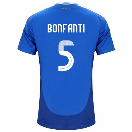 Kandiny Ženy Taliansko Giovanni Bonfanti #5 Modrá Dresy Hazai Csapatmez 24-26 Triĭká