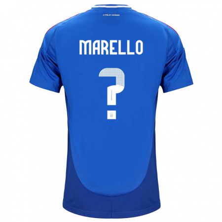 Kandiny Ženy Taliansko Mattia Marello #0 Modrá Dresy Hazai Csapatmez 24-26 Triĭká