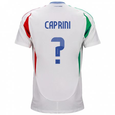 Kandiny Ženy Taliansko Maat Daniel Caprini #0 Biely Dresy Idegenbeli Csapatmez 24-26 Triĭká