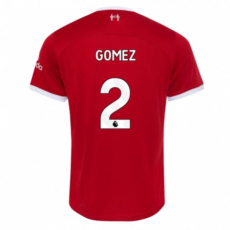 Kandiny Deti Joe Gomez #2 Červená Dresy Hazai Csapatmez 2023/24 Triĭká