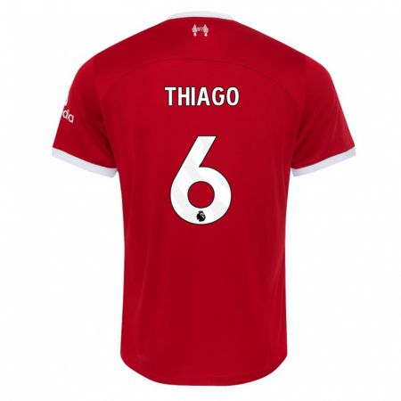 Kandiny Deti Thiago #6 Červená Dresy Hazai Csapatmez 2023/24 Triĭká