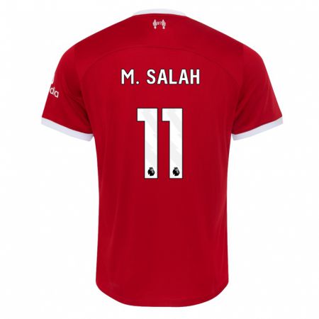 Kandiny Deti Mohamed Salah #11 Červená Dresy Hazai Csapatmez 2023/24 Triĭká