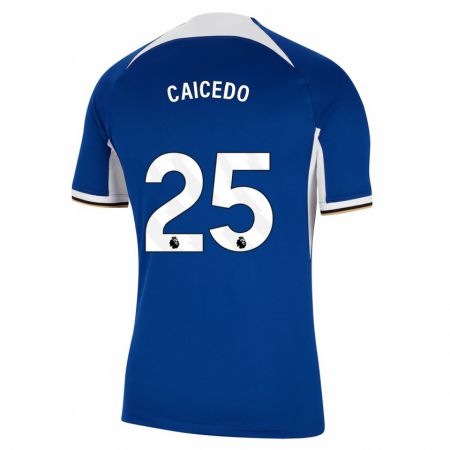 Kandiny Deti Moisés Caicedo #25 Modrá Dresy Hazai Csapatmez 2023/24 Triĭká