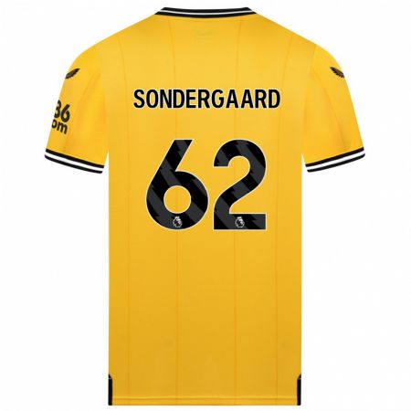 Kandiny Deti Andreas Sondergaard #62 Žltá Dresy Hazai Csapatmez 2023/24 Triĭká
