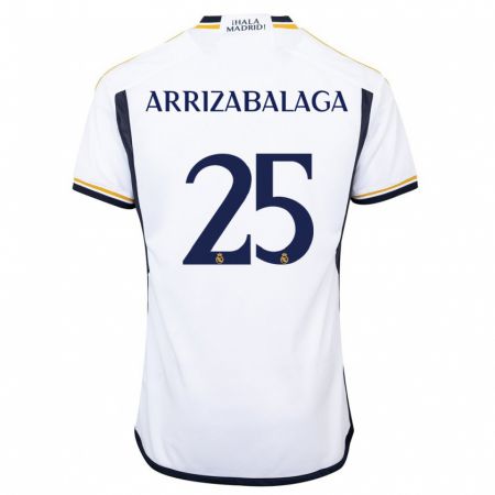 Kandiny Deti Kepa Arrizabalaga #25 Biely Dresy Hazai Csapatmez 2023/24 Triĭká