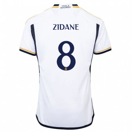 Kandiny Deti Théo Zidane #8 Biely Dresy Hazai Csapatmez 2023/24 Triĭká