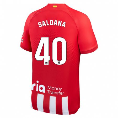 Kandiny Deti Jose Saldana #40 Červená Biela Dresy Hazai Csapatmez 2023/24 Triĭká