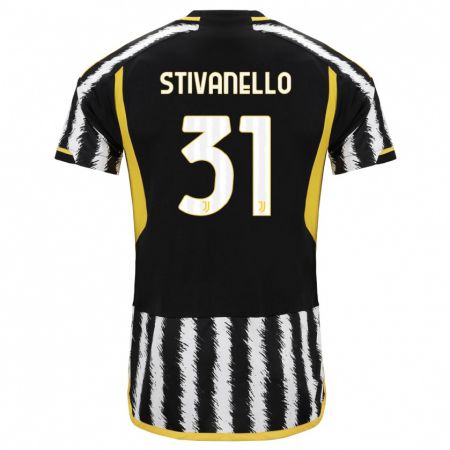 Kandiny Deti Riccardo Stivanello #31 Čierna Biela Dresy Hazai Csapatmez 2023/24 Triĭká