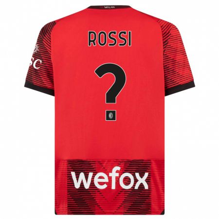 Kandiny Deti Gianluca Rossi #0 Červená Čierna Dresy Hazai Csapatmez 2023/24 Triĭká