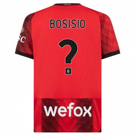 Kandiny Deti Josue Bosisio #0 Červená Čierna Dresy Hazai Csapatmez 2023/24 Triĭká