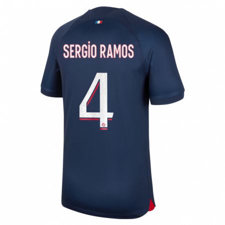 Kandiny Deti Sergio Ramos #4 Modrá Červená Dresy Hazai Csapatmez 2023/24 Triĭká
