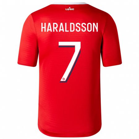 Kandiny Deti Hákon Arnar Haraldsson #7 Červená Dresy Hazai Csapatmez 2023/24 Triĭká
