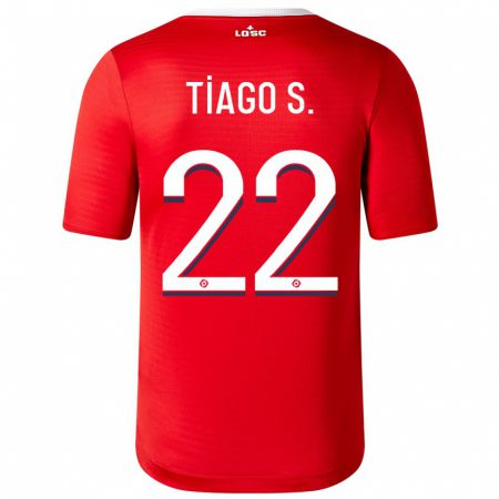 Kandiny Deti Tiago Santos #22 Červená Dresy Hazai Csapatmez 2023/24 Triĭká