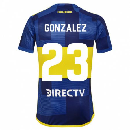 Kandiny Deti Diego González #23 Tmavomodrá Žltá Dresy Hazai Csapatmez 2023/24 Triĭká