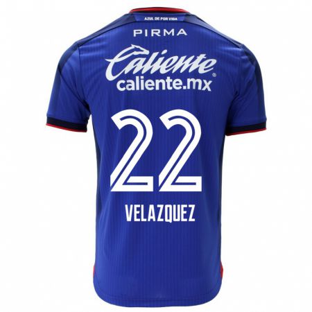 Kandiny Deti Hireri Velazquez #22 Modrá Dresy Hazai Csapatmez 2023/24 Triĭká
