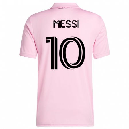 Kandiny Deti Lionel Messi #10 Ružová Dresy Hazai Csapatmez 2023/24 Triĭká