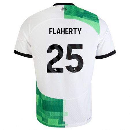 Kandiny Deti Gilly Flaherty #25 Biela Zelená Dresy Idegenbeli Csapatmez 2023/24 Triĭká