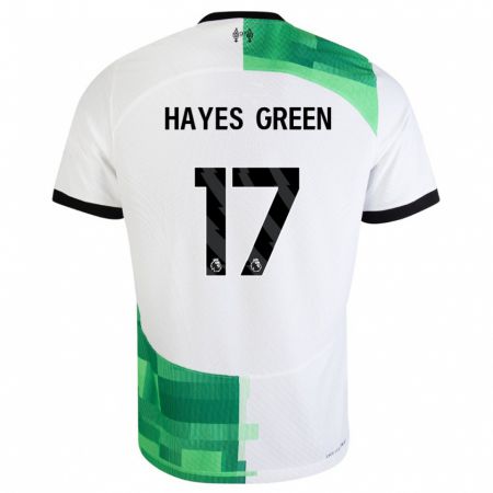 Kandiny Deti Charlie Hayes-Green #17 Biela Zelená Dresy Idegenbeli Csapatmez 2023/24 Triĭká