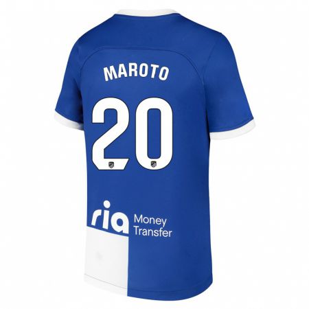 Kandiny Deti Mario Maroto #20 Modrá Biela Dresy Idegenbeli Csapatmez 2023/24 Triĭká