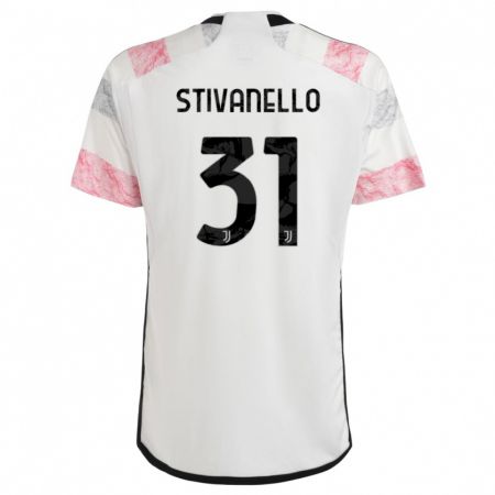 Kandiny Deti Riccardo Stivanello #31 Biela Ružová Dresy Idegenbeli Csapatmez 2023/24 Triĭká