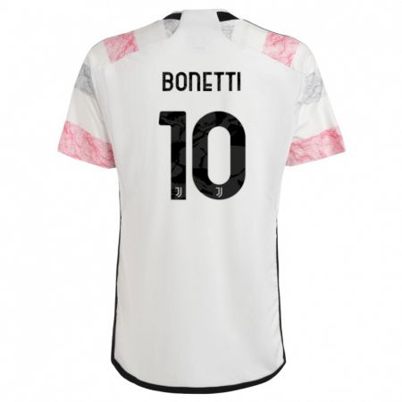 Kandiny Deti Andrea Bonetti #10 Biela Ružová Dresy Idegenbeli Csapatmez 2023/24 Triĭká