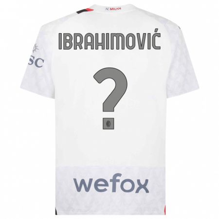 Kandiny Deti Maximilian Ibrahimović #0 Biely Dresy Idegenbeli Csapatmez 2023/24 Triĭká