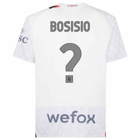 Kandiny Deti Josue Bosisio #0 Biely Dresy Idegenbeli Csapatmez 2023/24 Triĭká
