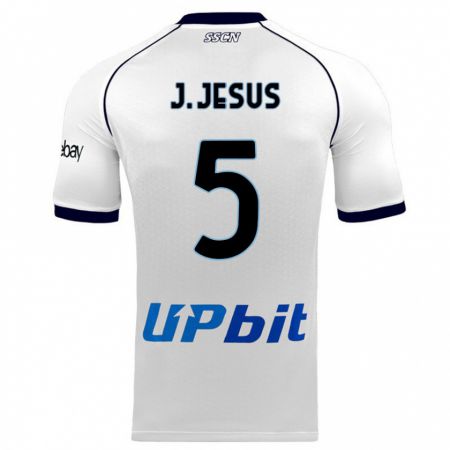 Kandiny Deti Juan Jesus #5 Biely Dresy Idegenbeli Csapatmez 2023/24 Triĭká