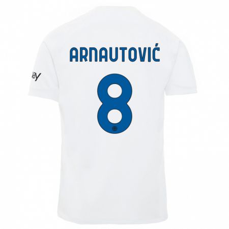 Kandiny Deti Marko Arnautovic #8 Biely Dresy Idegenbeli Csapatmez 2023/24 Triĭká