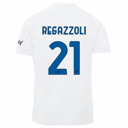 Kandiny Deti Alice Regazzoli #21 Biely Dresy Idegenbeli Csapatmez 2023/24 Triĭká