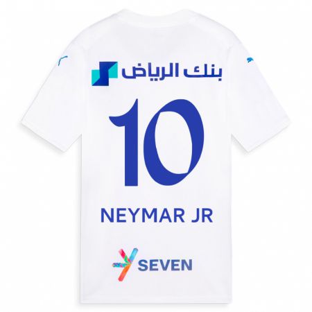 Kandiny Deti Neymar #10 Biely Dresy Idegenbeli Csapatmez 2023/24 Triĭká
