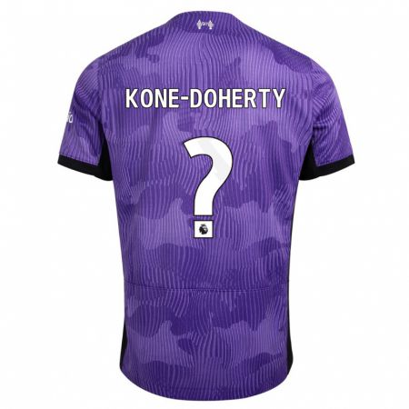 Kandiny Deti Trent Kone-Doherty #0 Fialová Dresy Tretia Csapatmez 2023/24 Triĭká