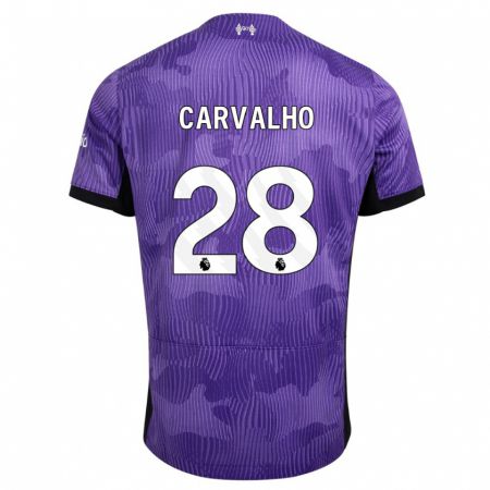 Kandiny Deti Fabio Carvalho #28 Fialová Dresy Tretia Csapatmez 2023/24 Triĭká